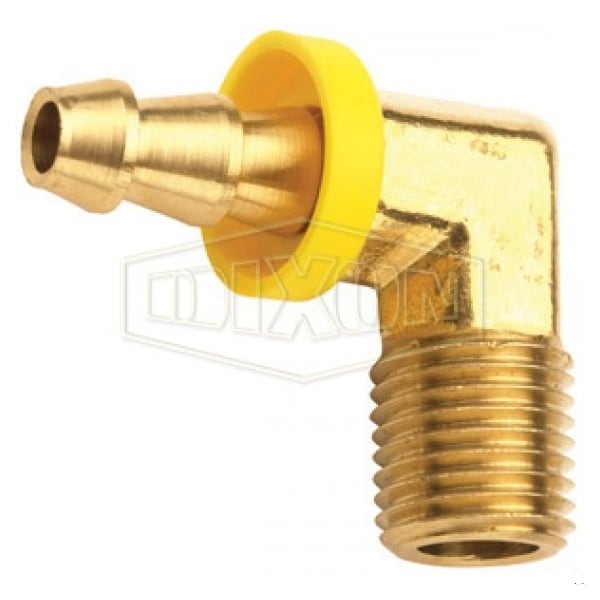 273 Hose to Pipe Elbow, 3/4 in x 1/2-14 Nominal, Push-On Hose Barb x MNPT, Brass, Import